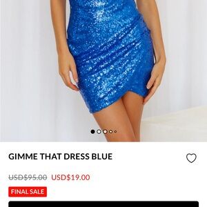 Hello Molly Gimme That Dress Blue NWT